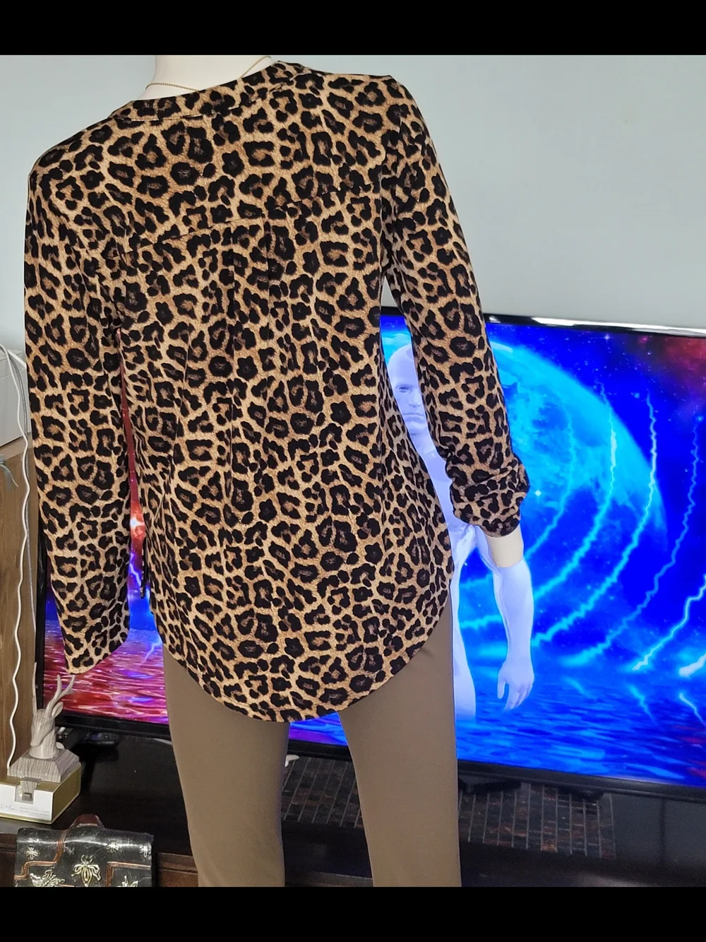 ❗️ MICHAEL KORS Leopard Print Zip-Front Blouse and LEGGINS COMBO❗️ - Picture 13 of 15